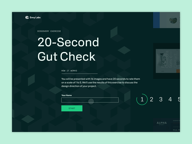 20-Second Gut Check :: Home after effects animation gif interface motion ui web design