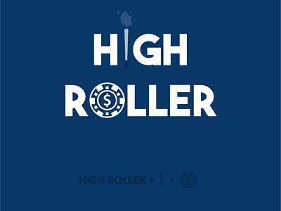 High roller. Casino theme. graphics illustration minimal theme