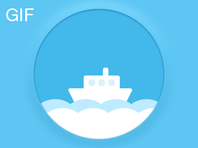 Boat [gif] animation blue boat flat gif ps sea