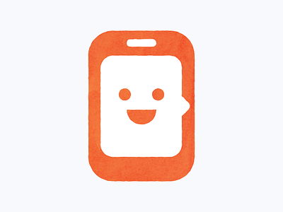Tiny Rocket Icon face icon logo orange small vector