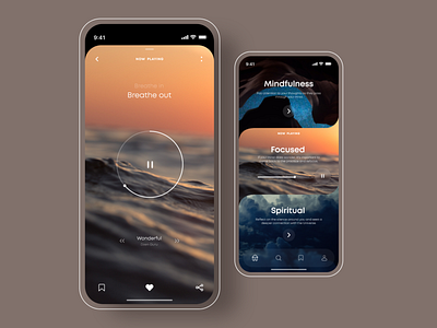 Meditation app adobe xd app creaticism design letstalkdesign meditate meditation app minimal minimalui peaceful ui ui ux uidesign uiux yoga app