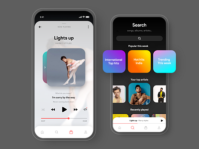 Music app concept adobe xd interaction design interface music music app music player ui ui ux ui design uidesign uiux ux uxdesign