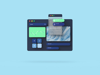 Dashboard for the 3rd Dimension. 3d 3d art branding c4d cinema4d dashboad dashboard ui illustration keyshot landingpage onboarding ui uidesign uiux ux