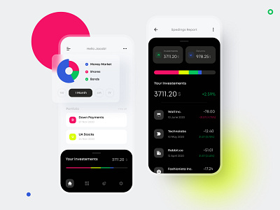 Investment App Concept analog dashboard ui data visualization finance finance app fintech fintech app fintech branding invest investment