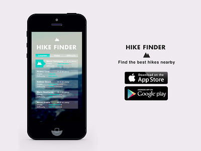 Hike Finder app design ios app ios design mobile design ux ux design