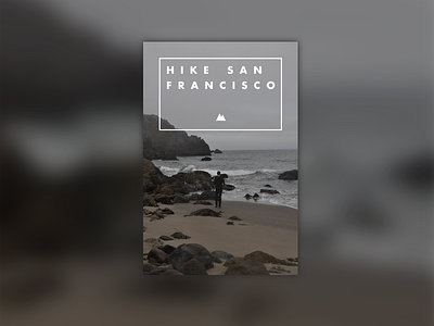 Hike San Francisco book cover hiking minimal photography poster print layout san francisco typographic