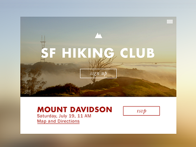 SF Hiking Club Web photography san francisco ux web design