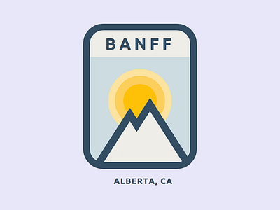 Animated CSS Banff Badge animation banff blue css illustration mountains web design