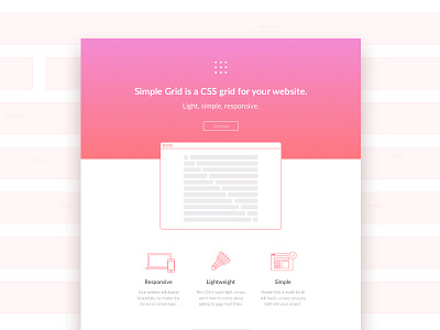 Simple Grid | Landing Page