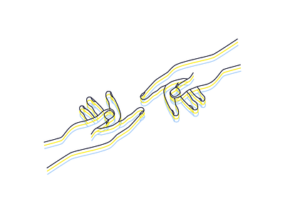 The Touch hand hands illustration illustrator line art