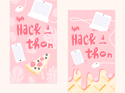 Lyft Summer Hackathon 2018 hackathon ice cream illustration lyft pizza