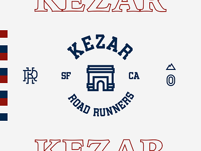Kezar Road Runners athletics badge branding logo running vintage
