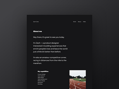 New Portfolio About Page css layout portfolio product design typography web design website