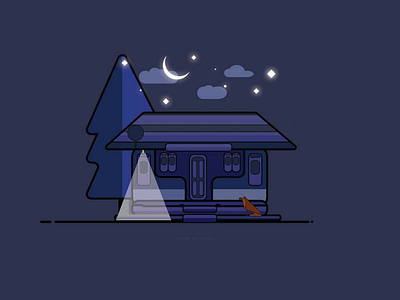 Minimal illustration of my home illustration