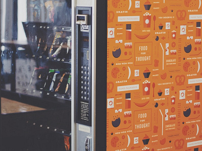 Vending Machine in Real Life food icons illustration pattern vending machine wrap