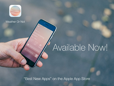 Available & Featured in the App Store! app apple calendar ios ui ux weather