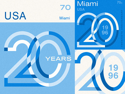 Miami Stamps 20 anniversary blue funzies miami stamps