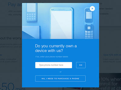 Mo' Pop-Ups blue devices form fun illustration phones popup