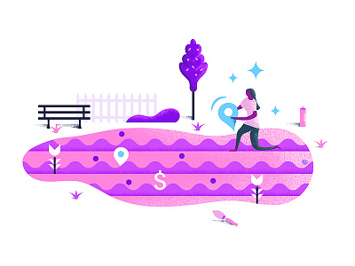 Gardening Data data gardening harvest illustration pink purple