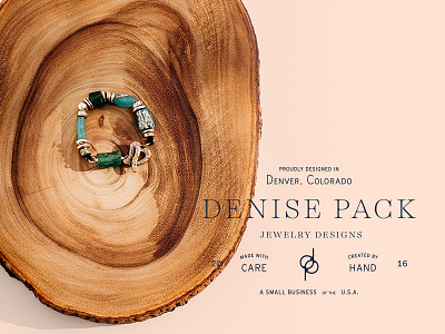 Denise Pack branding jewelry logo typography