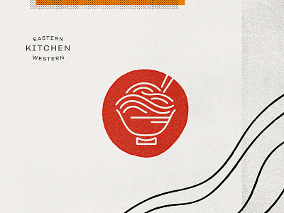 Bowl O' Noodles brand icon noodles texture typography