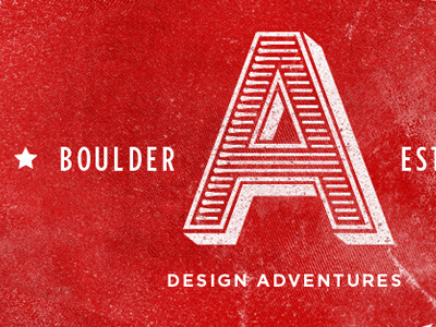 Design Adventures boulder design grunge identity red texture typography