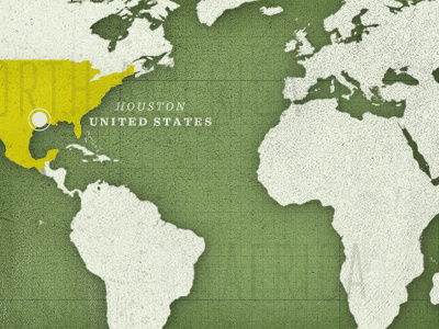 Map green grid grunge houston sentinel texture travel typography world map yellow