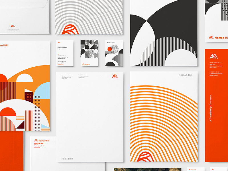 Nomad Hill Stationery - CA Design Annual award collateral identity logo hill nomad stationery