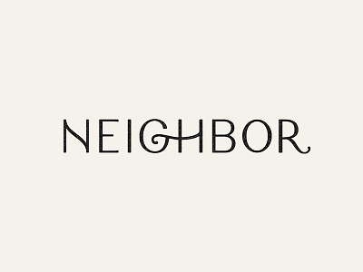 Neighbor brand custom logotype neighbor type