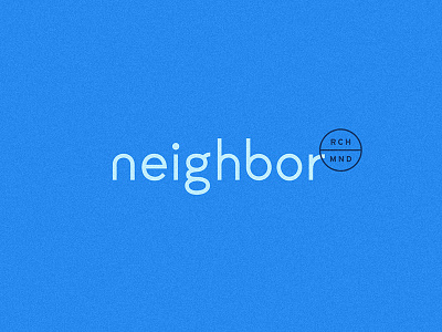 Neighbor blue brand custom identity logotype neighbor typography