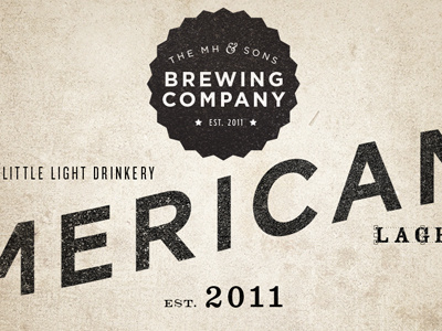 Brewing Company americana beer beer label brewery brewing company est. gotham lager texture typography vintage