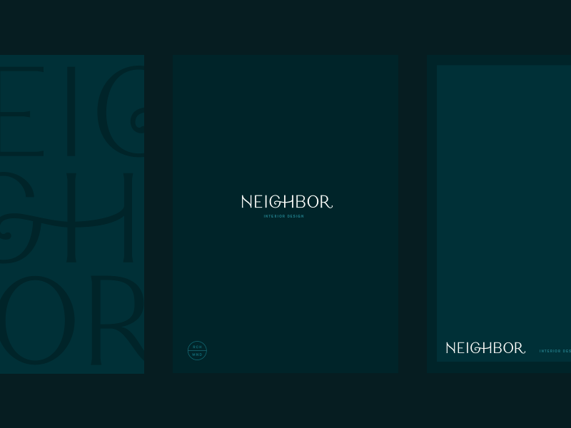 Neighbor Stationery branding brand identity neighbor blue green stationery pattern