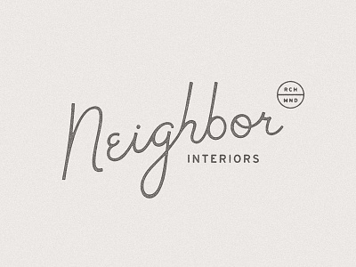 Neighbor Reject brand identity lettering neighbor script typography