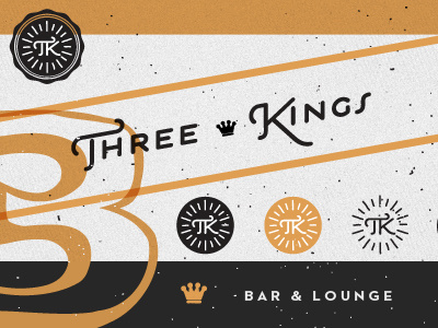 3 Kings Bar 3 3 kings bar black brand gold gray logo lounge texture