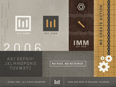 Rebrand brand identity imm industrial logo mark texture