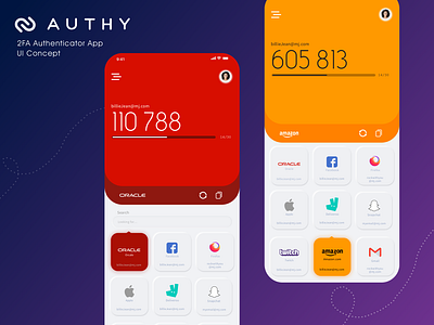 Authy Authenticator Redesign