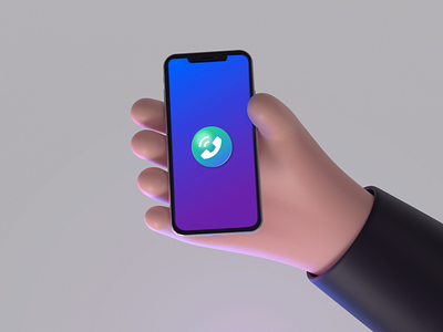 Incoming call 3d 3d illustration animated animation c4f character character animation character design design hand iphone phone render smartphone