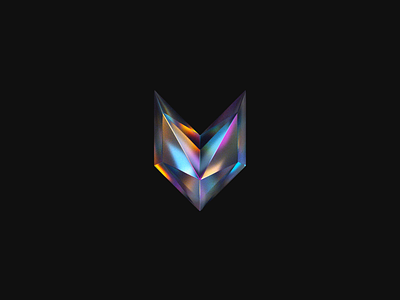 Fox gem icon 3d aep c4d crystal diamond fox glass icon illustration motion visual visual art