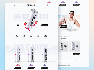 Energy drink web design