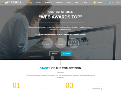 “WEB AWARDS TOP” awards creative design design dribbble top ui unique design ux web awards web awards top web design website