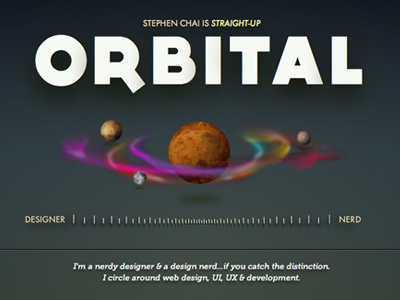 New Portfolio "Orbital" Screenshot design portfolio space typography web web font