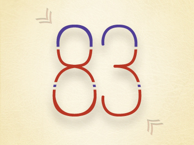 '83 1983 mensch numbers scout camp typography