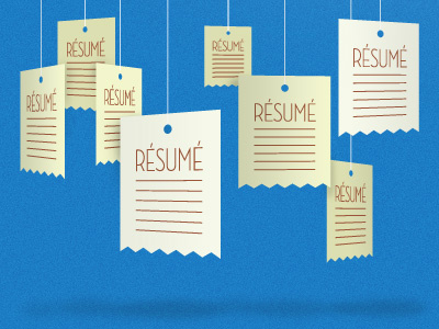 Resumes design illustration web design