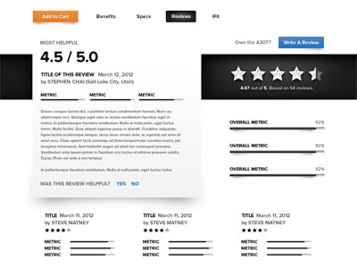 Reviews bar chart rating reviews stars web design