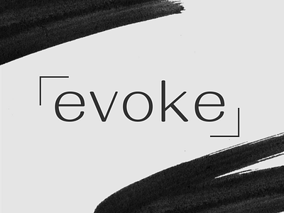 Evoke black white branding grey logo minimal options