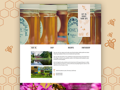 Let us honey your life landing page bees design honey landing landing page ui web web design web page
