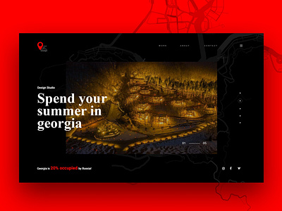 Spend your summer in Georgia design travel ui ux web website