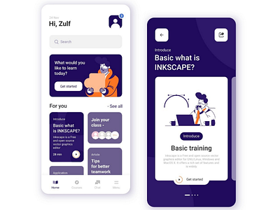 Course App - UI Design course app mobile apps