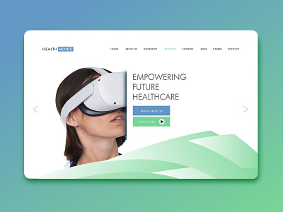 Healthcare Technology in Future - Landing page UI