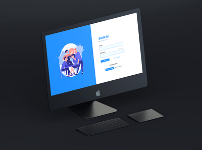 Creative Log In Page icon illus illustration typography ui